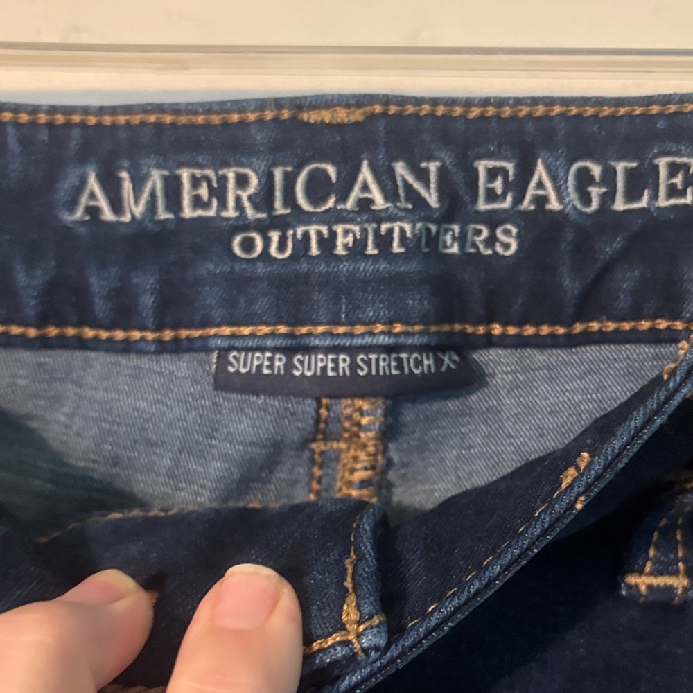 American Eagle Outfitters Dark Blue Ankle Jeans - Picture 2 of 11